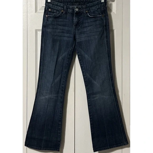 7 For All Mankind Vintage Women's "A" Pocket Boot Low Rise Jeans SZ 26 (28x29) - Picture 10 of 11